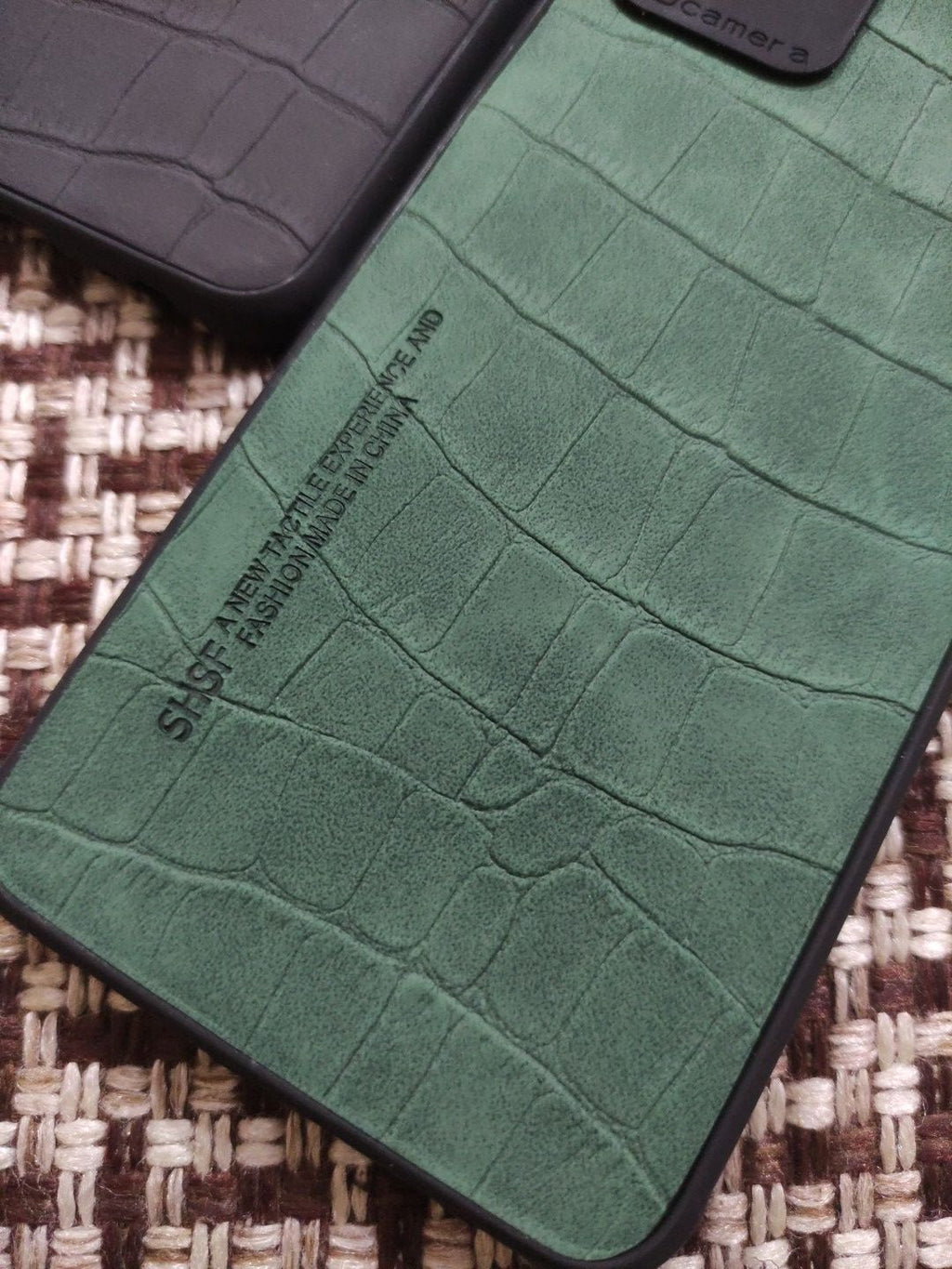 Vivo Y15S Soft Silicone Leather Tecture Design Back Cover