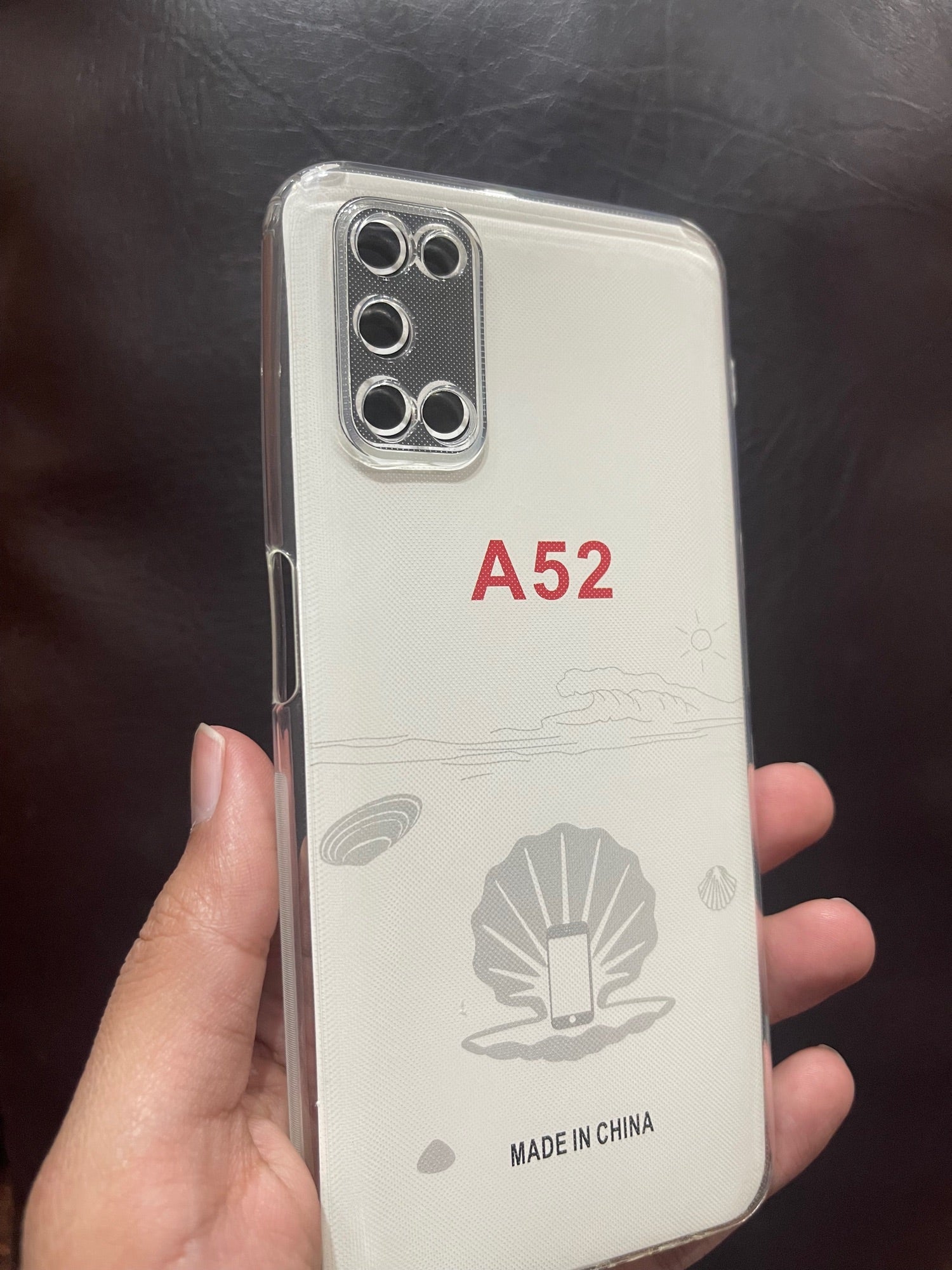 Oppo A52 cover hd transparent dust plug back slim case
