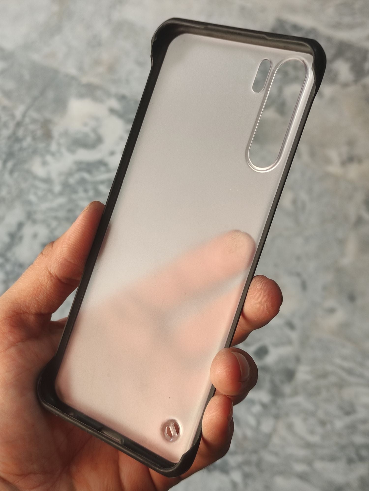 Oppo F15 Transparent Matt Frameless Back Cover