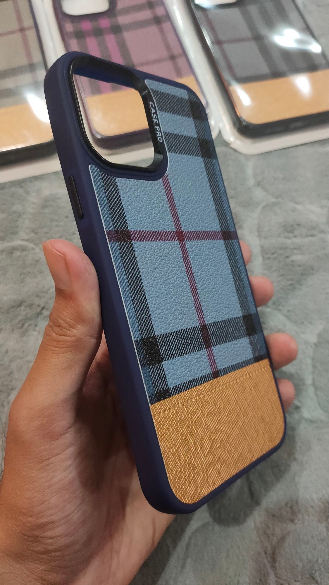 CASEPRO iPhone 12 Pro Max 6.7 PU Dual Tone Leather Back Case