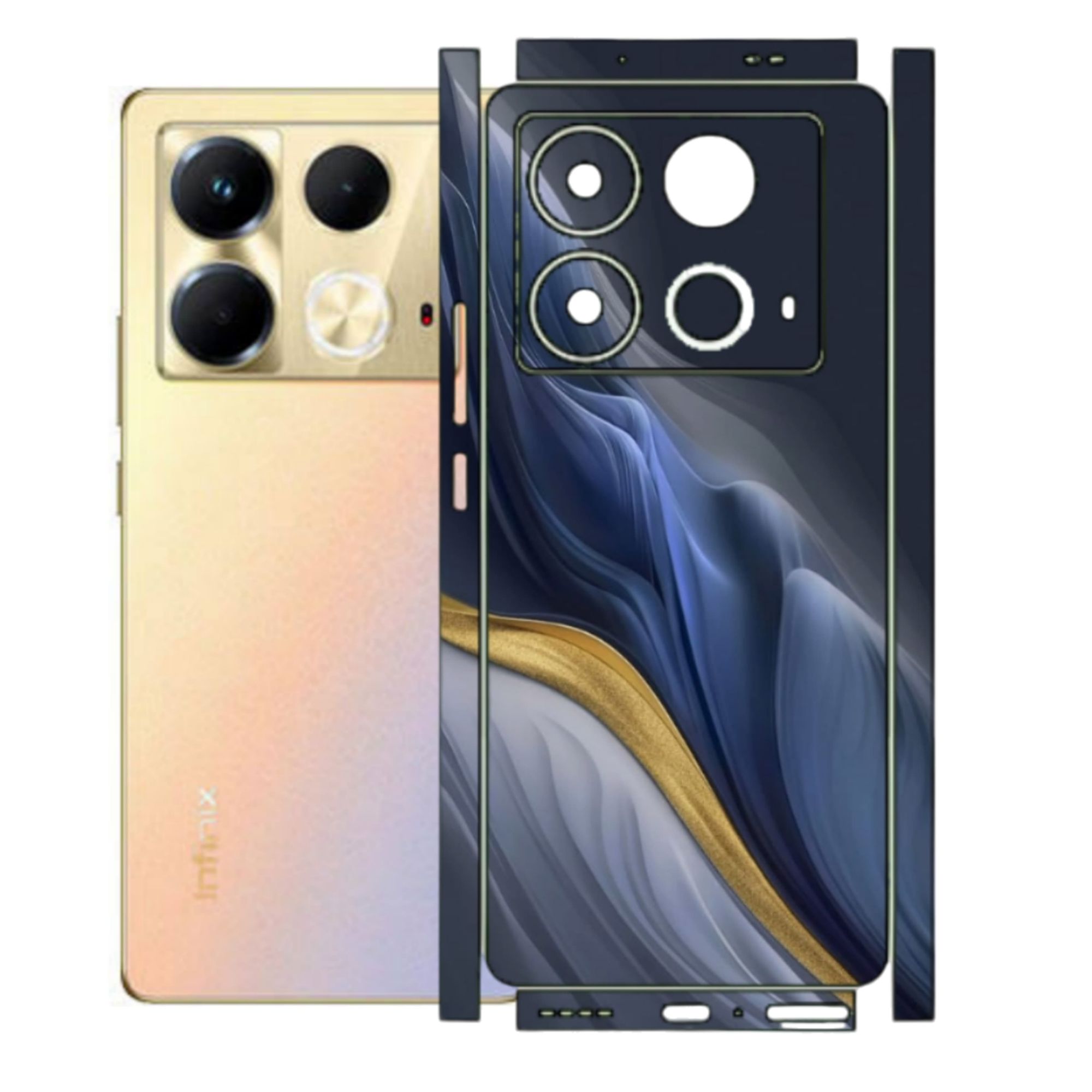 Infinix Note 40 Side+Back Separate Cutting Full Body Wrap