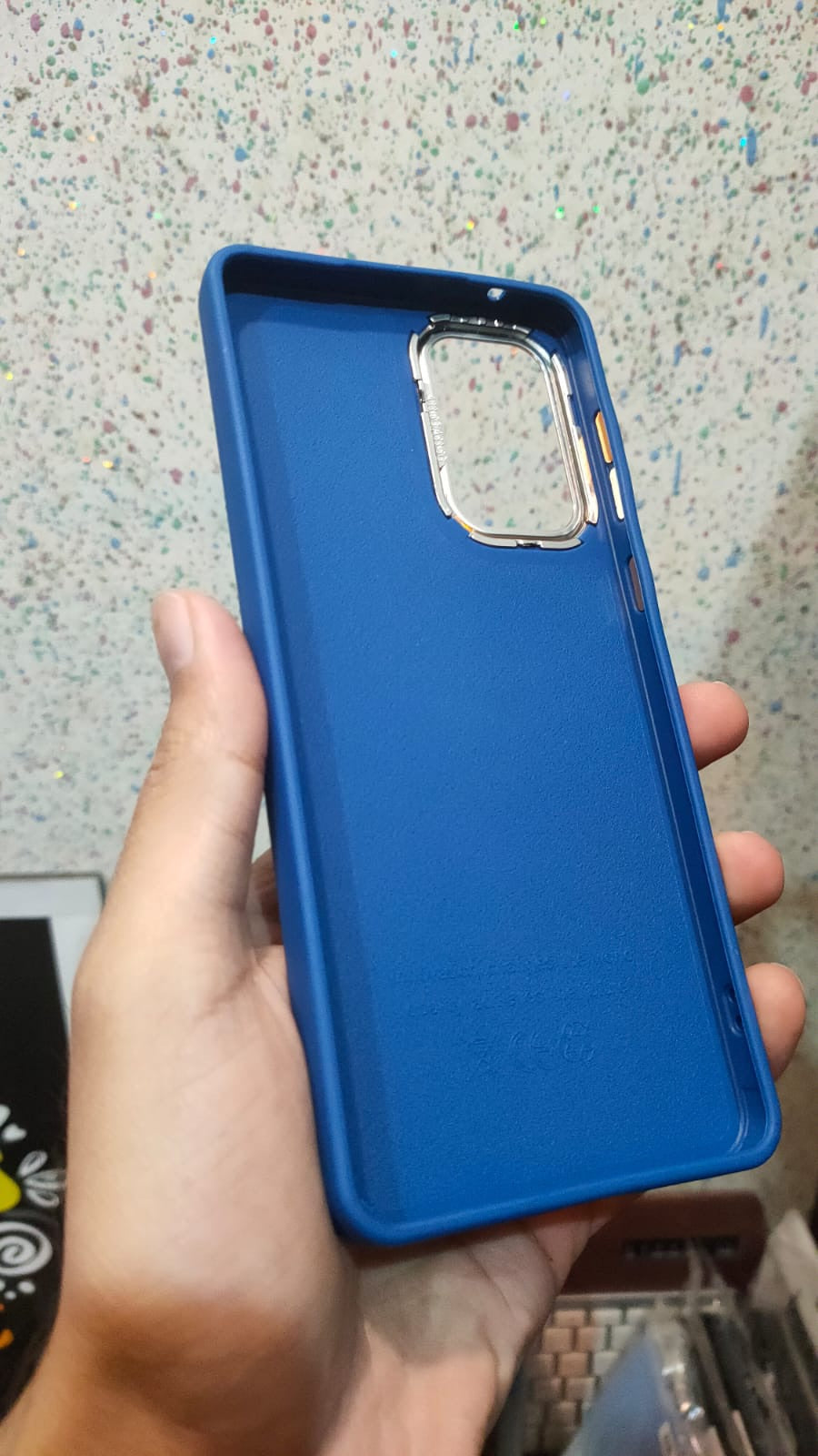 Samsung Galaxy A73 5G Strip Design Metal Camera Protection Ring Soft Back Cover