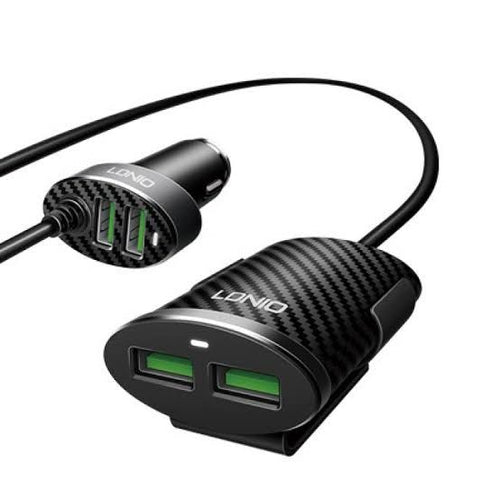 Fast Car Sharing Charger LDNIO 4 Ports Auto ID 5.1A