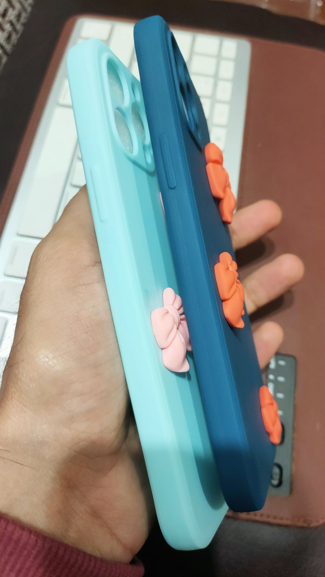 iPhone 12 Pro Max 6.7 Liquid Silicone Soft 3D Fancy Back Cover