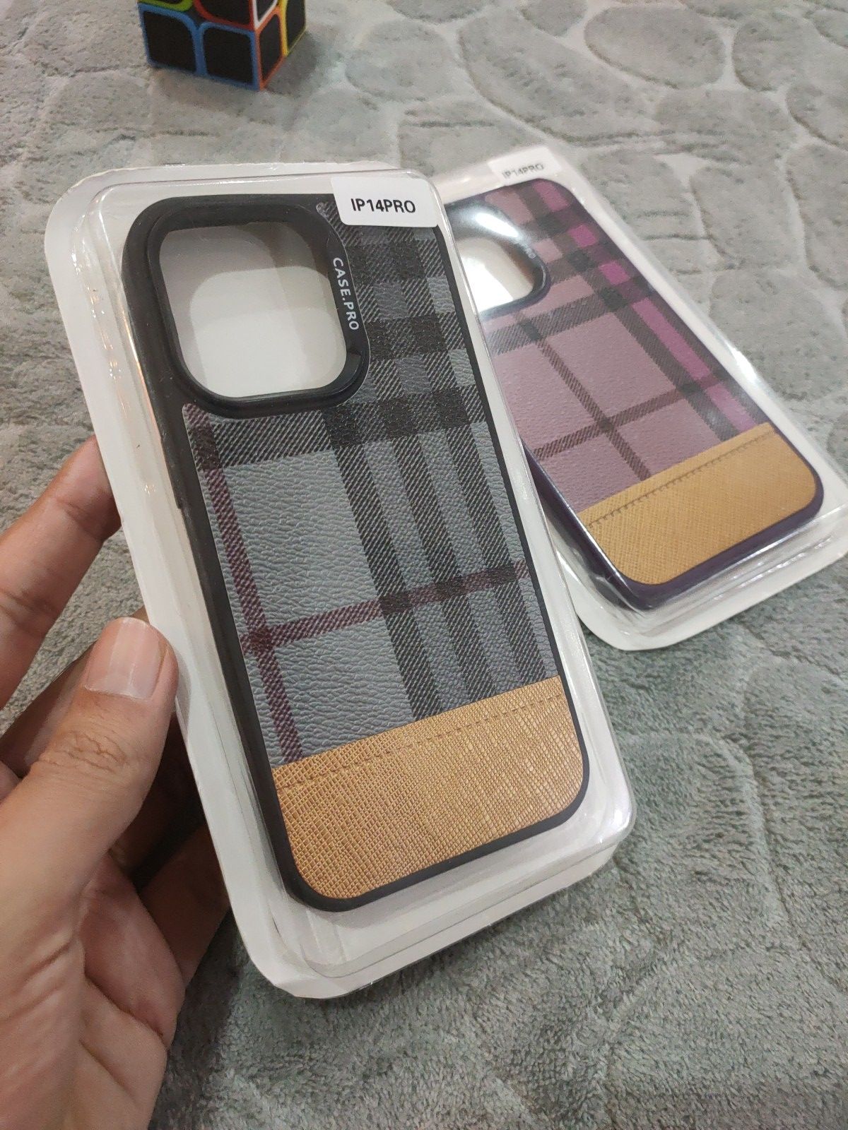 CASEPRO iPhone 14 Pro PU Dual Tone Leather Back Case