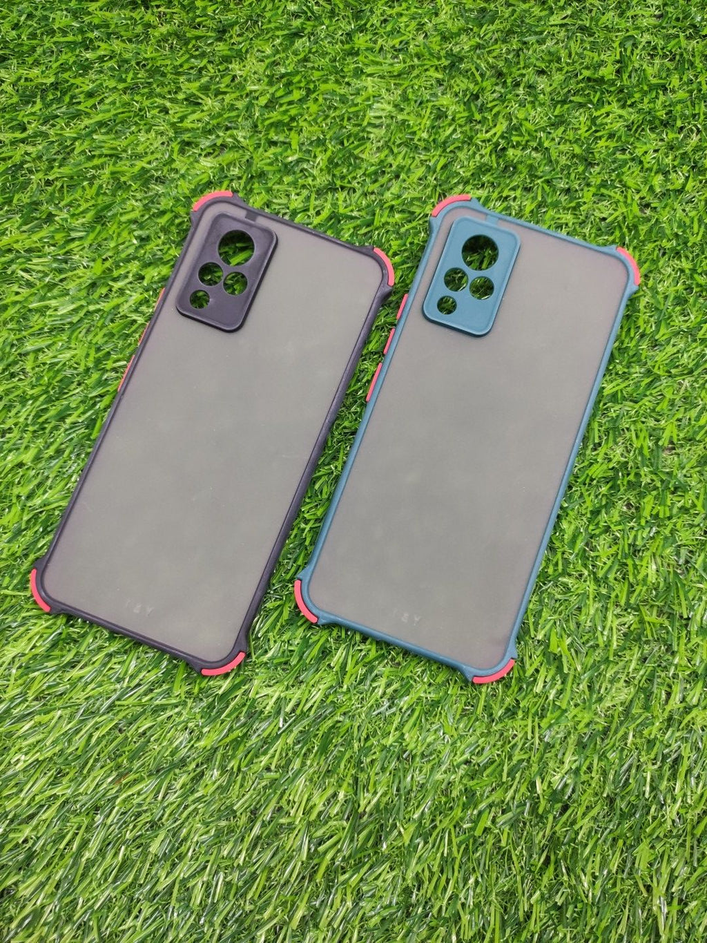 Vivo V21 Matt Translucent Camera Protection Corner Back Cover