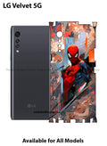 LG Velvet 5G Spiderman Design Full Body Skin Wrap