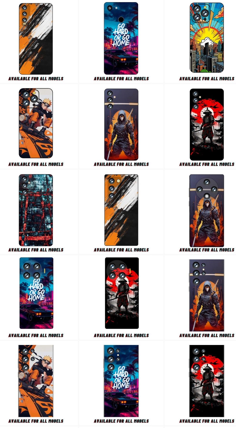 Mobile Back Skin 3D Premium Quality Full Wrap Available for All Models