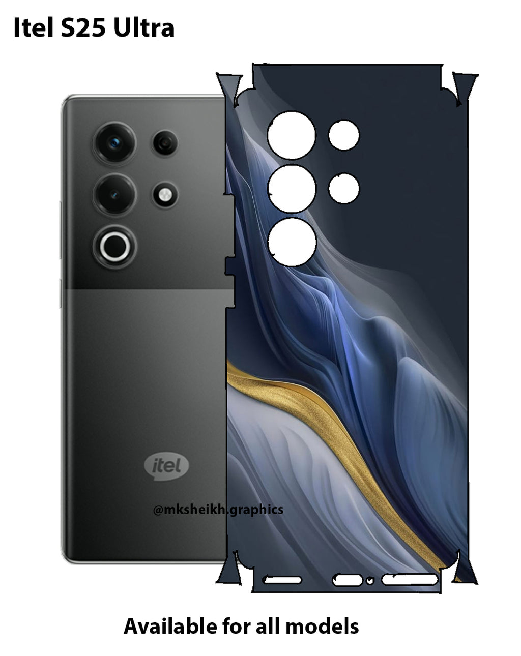 Itel S25 Ultra Premium Quality Full Body Skin Wrap