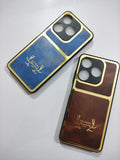 Tecno Spark 10C PU Golden Stripe Design Back Cover