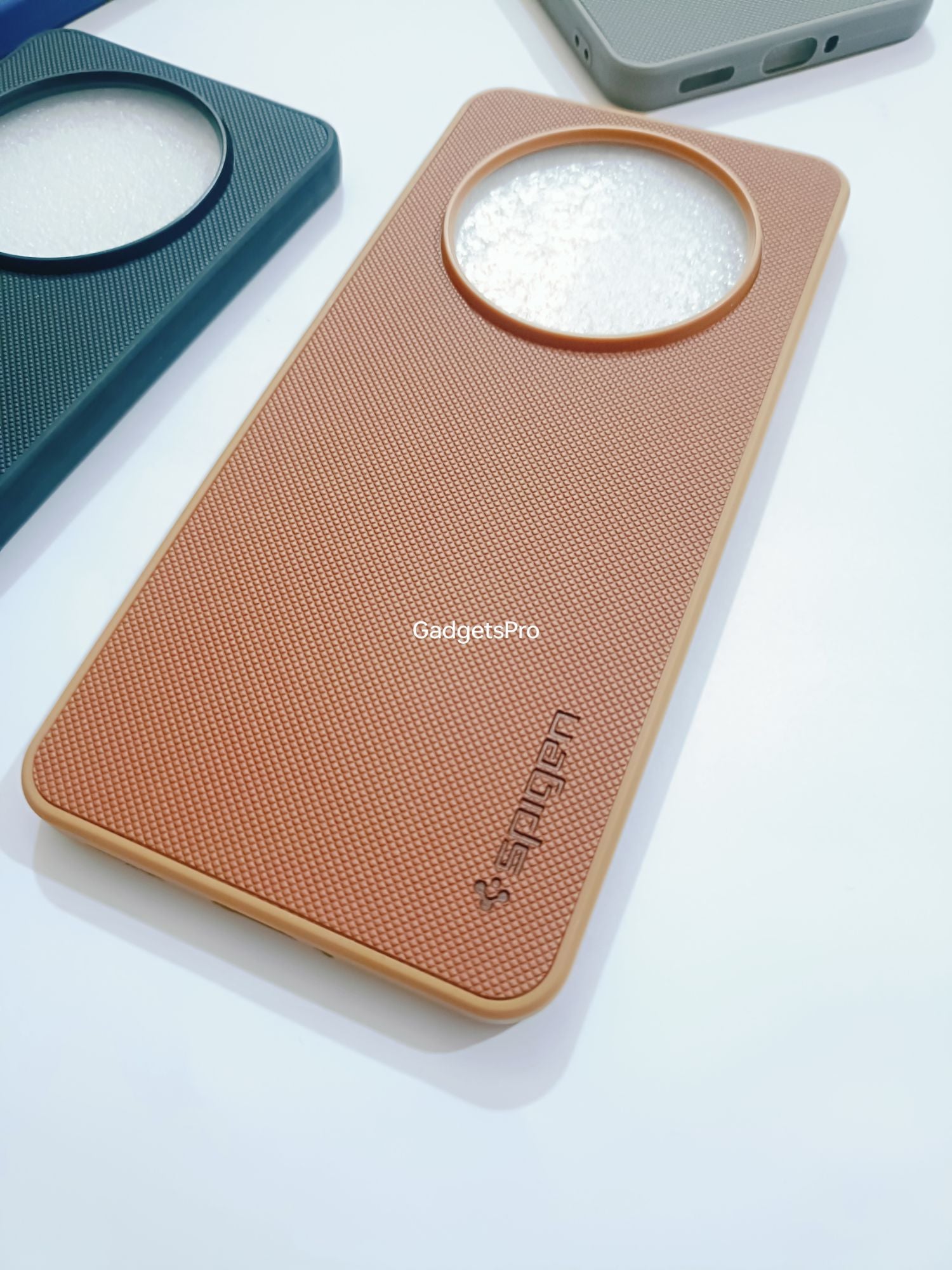 Oppo Reno 12F Premium Quality PU Spigen Leather Tecture Back cover