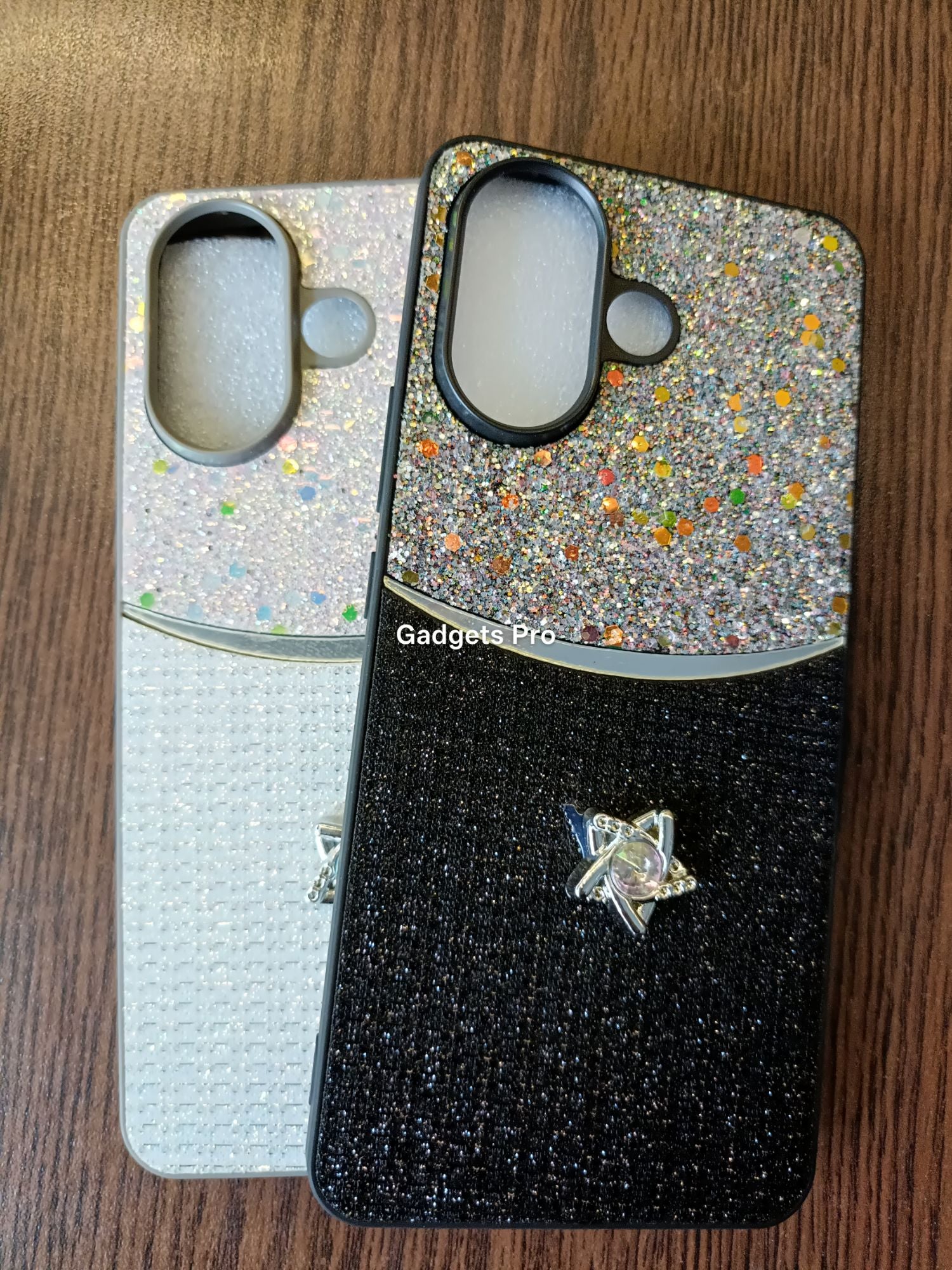 Vivo V60 Lite Fancy Soft Silicone Glitter Star Back Cover
