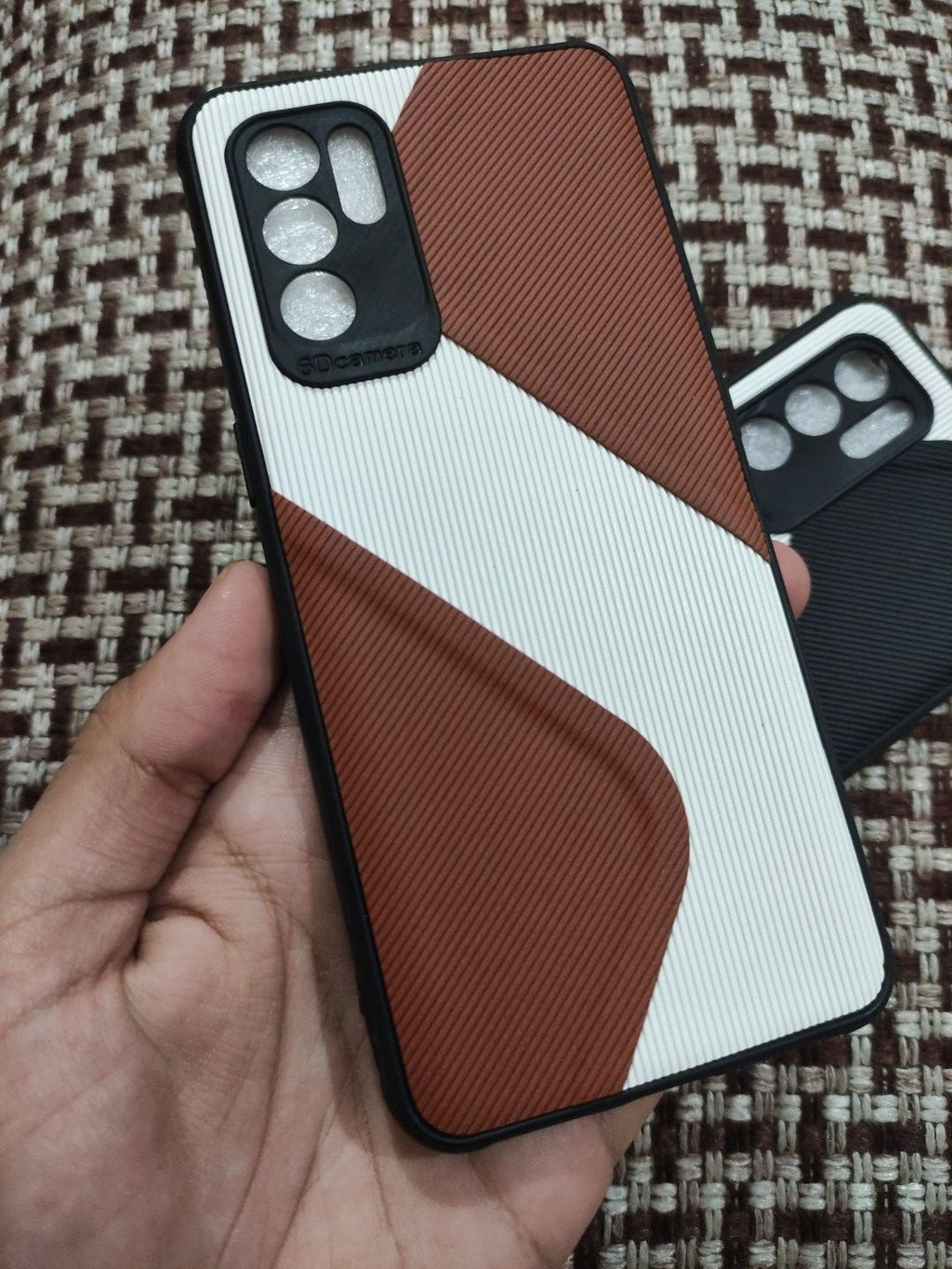 Oppo Reno 6 4G Soft Silicone Fabrics Stripe Design Back Cover