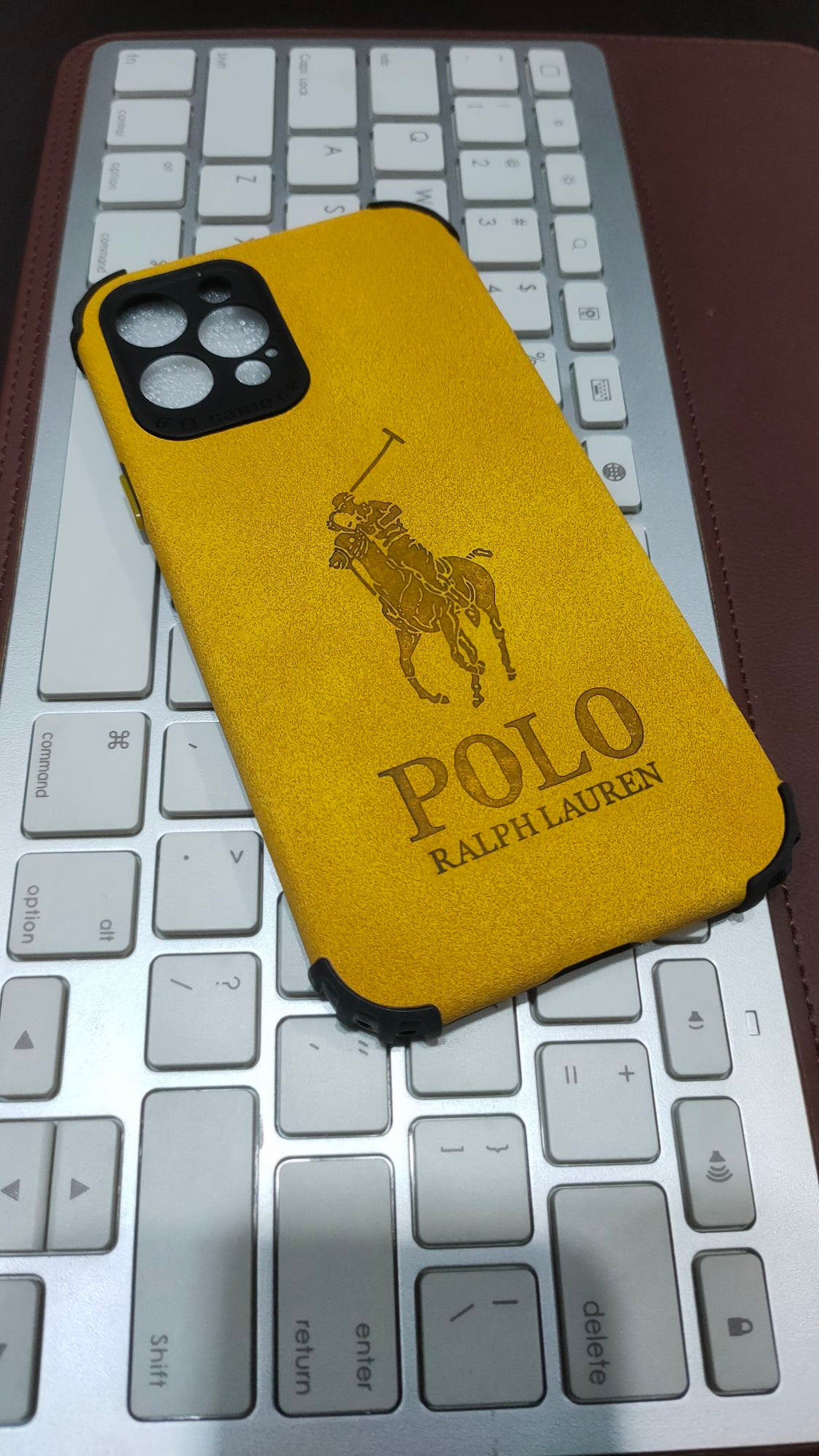 iPhone 12 Pro 6.1 Shockproof Corner Camera Protection PU Leather Back Cover