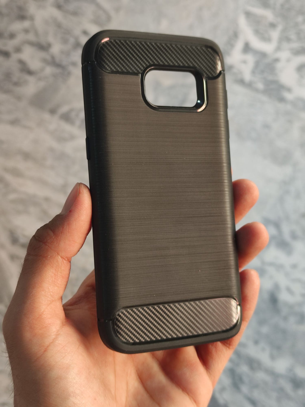 Samsung Galaxy S7 Soft Silicone Carbon Fiber Back Cover