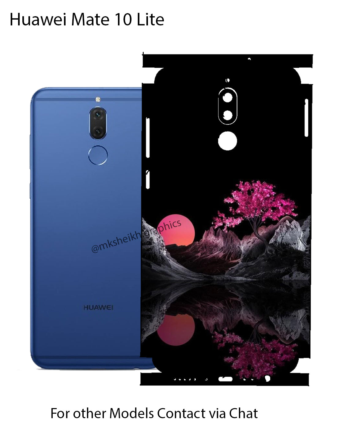 Huawei Mate 10 Lite Print Back Full Body Skin Wrap
