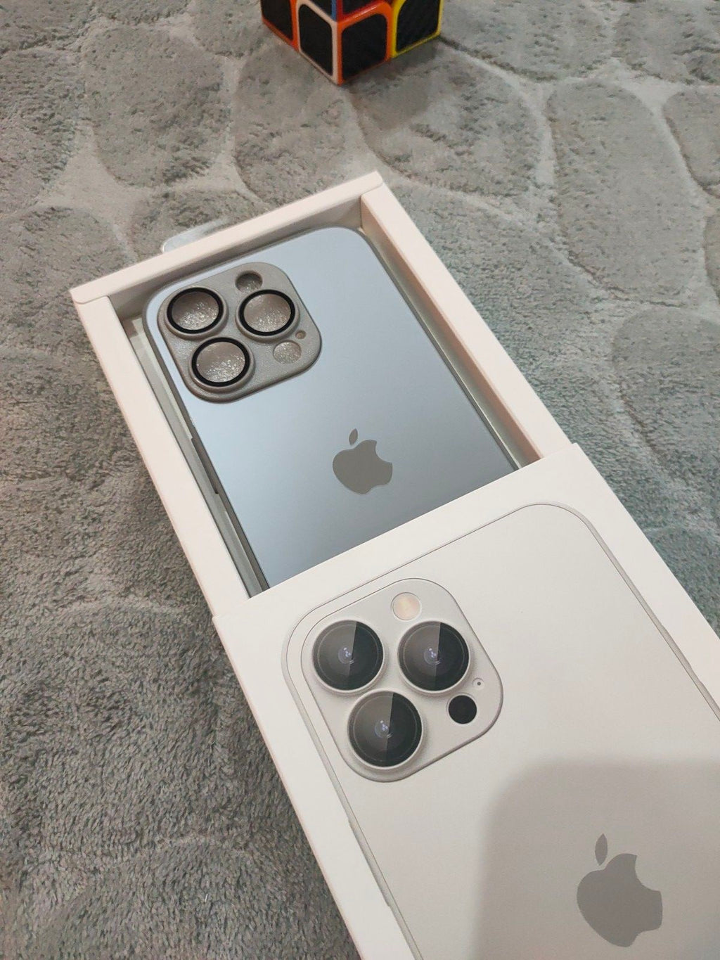 iPhone 15 Pro AG Glass Titanium Grey Camera Lens Case