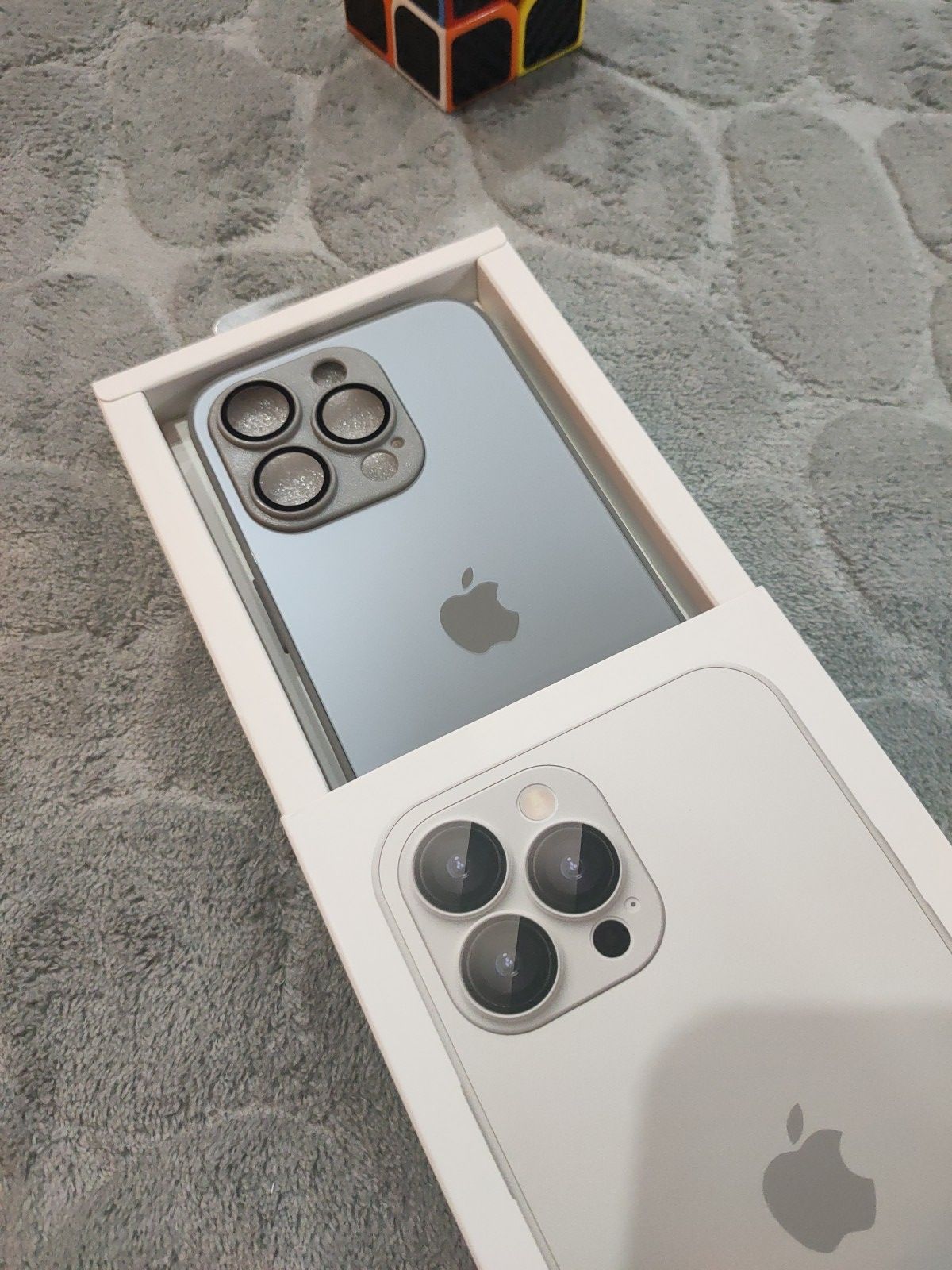 iPhone 15 Pro AG Glass Titanium Grey Camera Lens Case