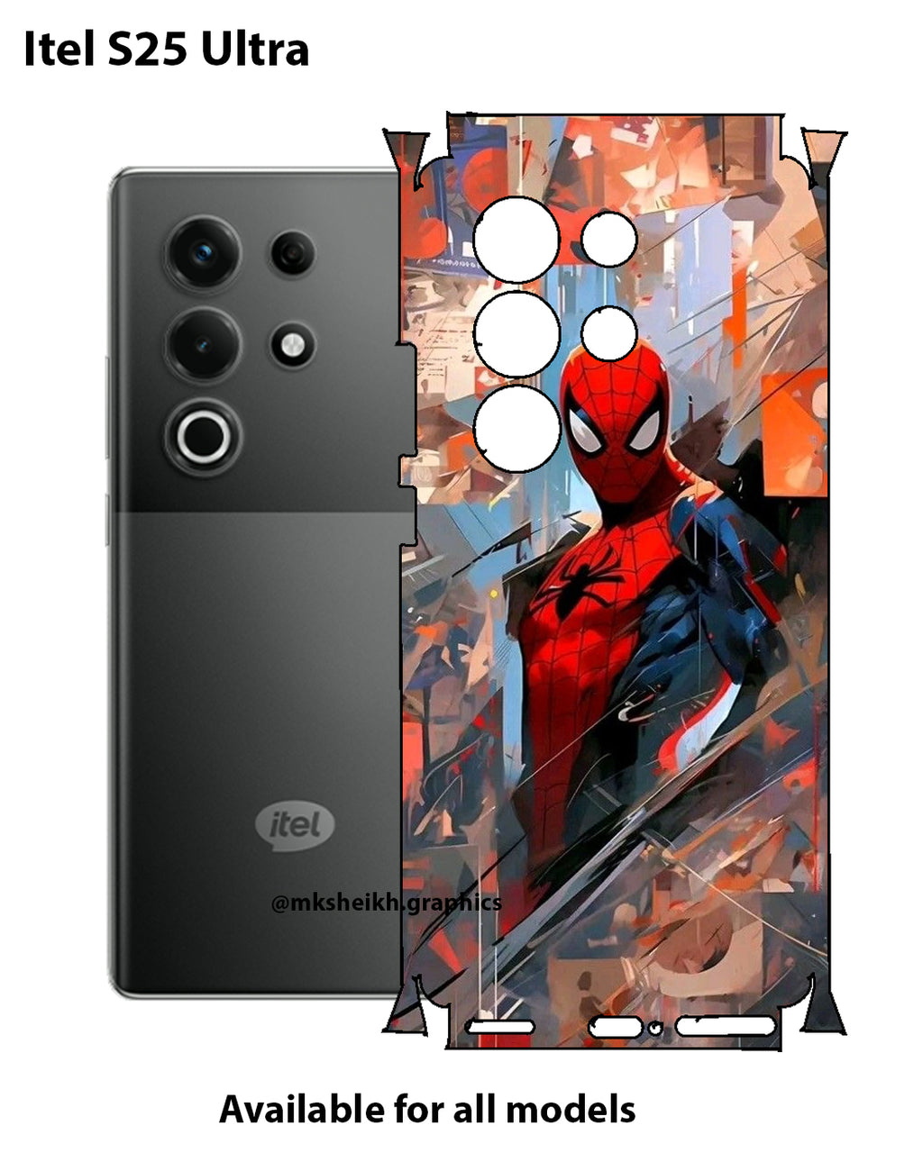 Itel S25 Ultra Premium Quality Full Body Skin Wrap