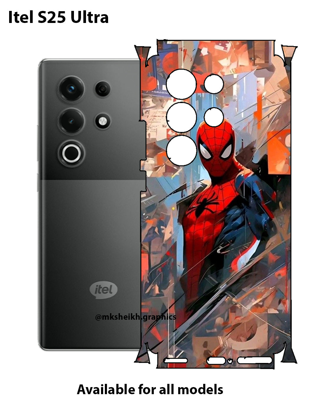 Itel S25 Ultra Premium Quality Full Body Skin Wrap