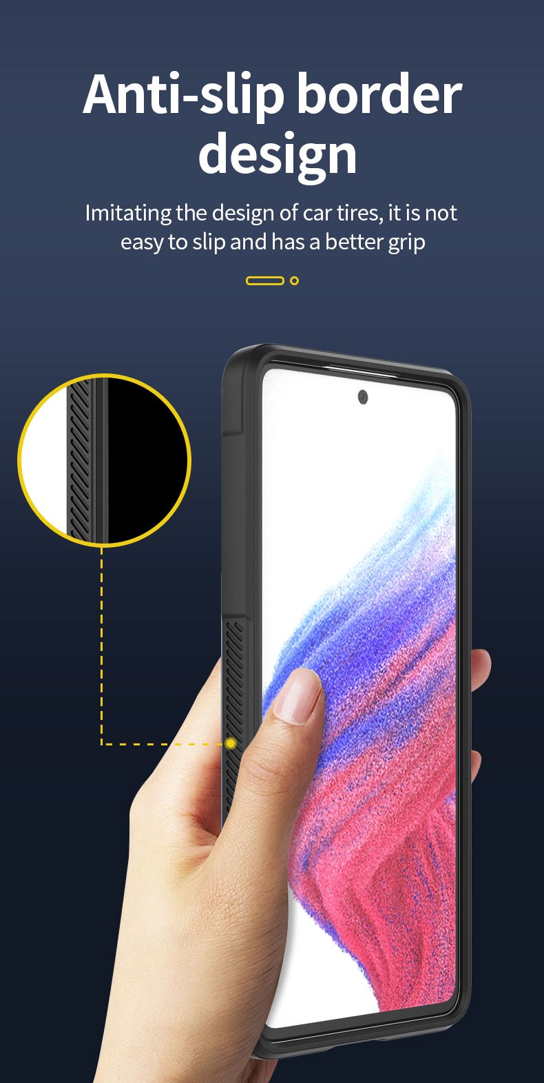 Samsung A73 5G Airbag Serious Drop Protection Anti Slip Rugged Back Case