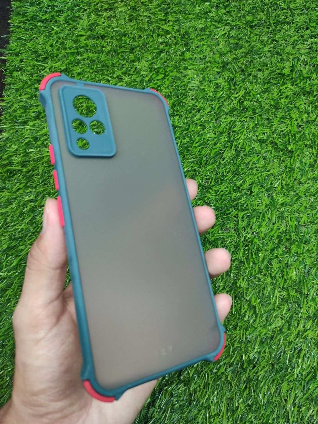 Vivo V21 Matt Translucent Camera Protection Corner Back Cover