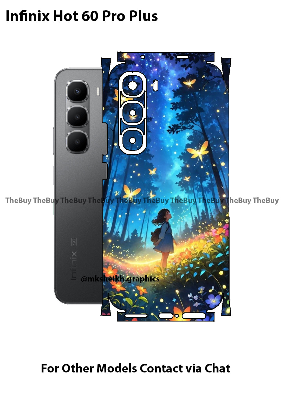 Infinix Hot 60 Pro Plus Print Back Full Body Skin Wrap