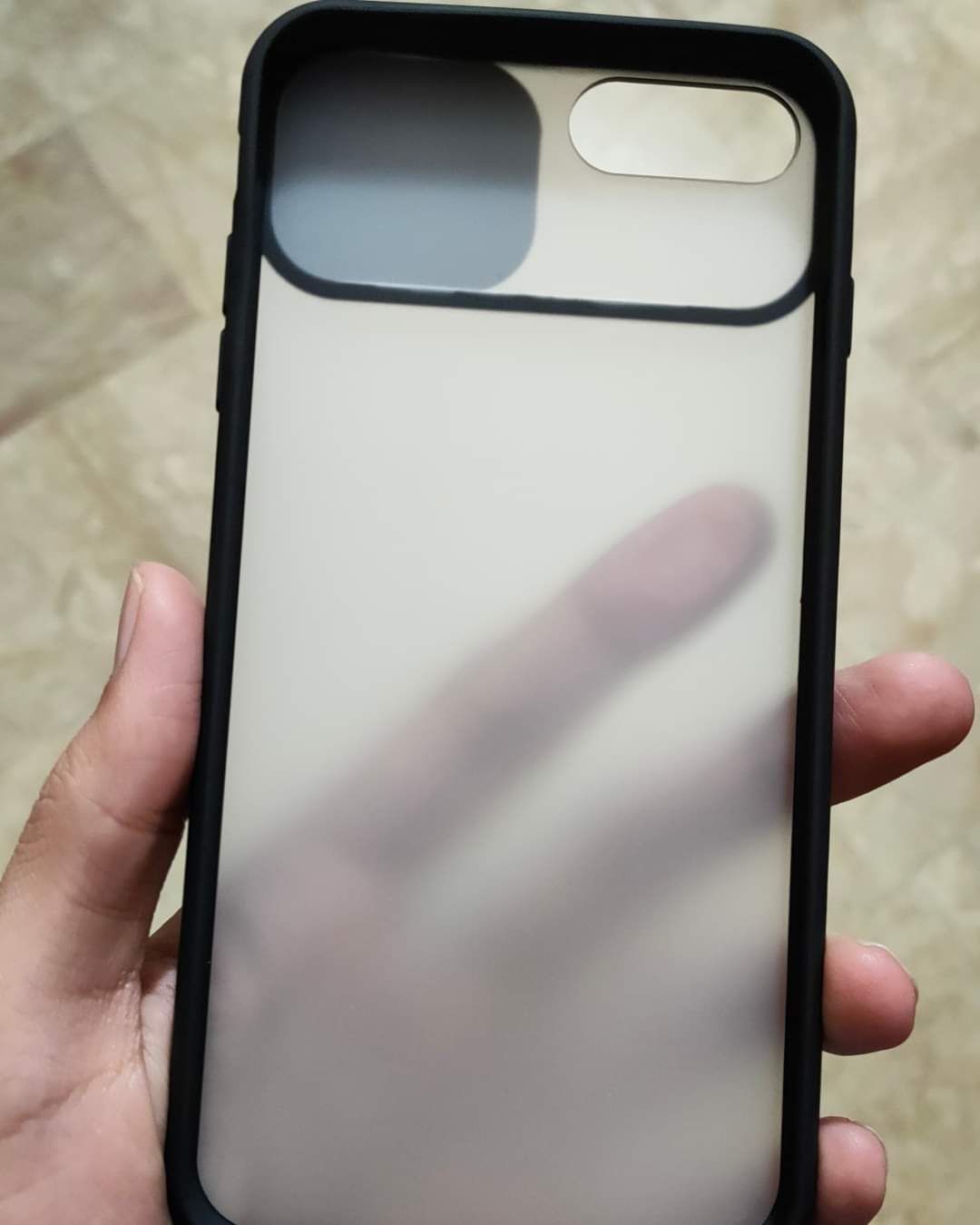 iPhone 7Plus Matt Translucent Camera Slider Back cover