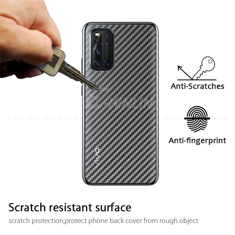 Vivo_V17 Carbon Fiber Pattern 3D Transparent Back Sheet