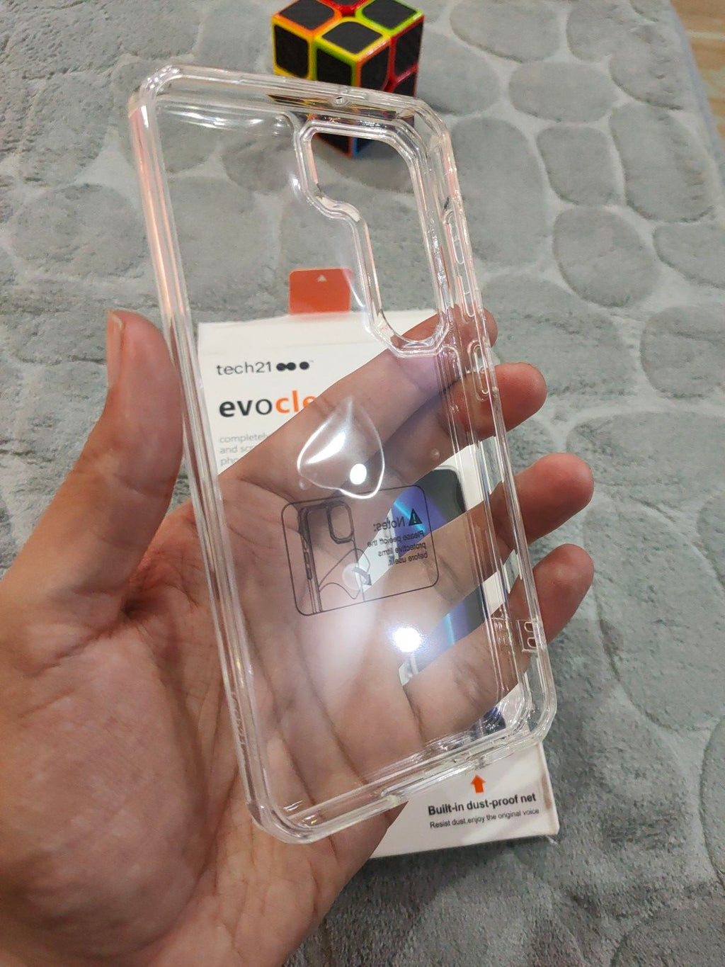 Samsung S23 Tech21 Evo Clear Shockproof Bumper Back Cover