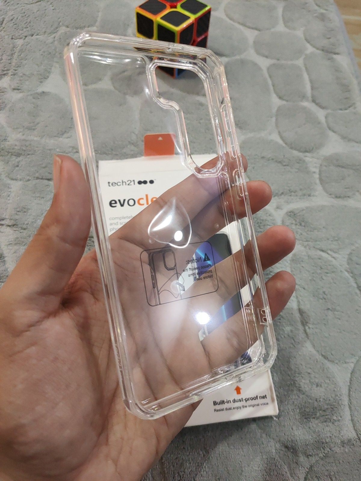 Samsung S23 Tech21 Evo Clear Shockproof Bumper Back Cover