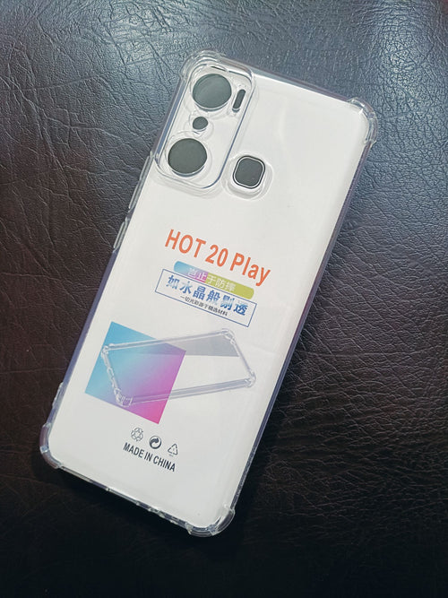 Infinix Hot 20 Play Soft TPU Clear Corner Protection Back Cover