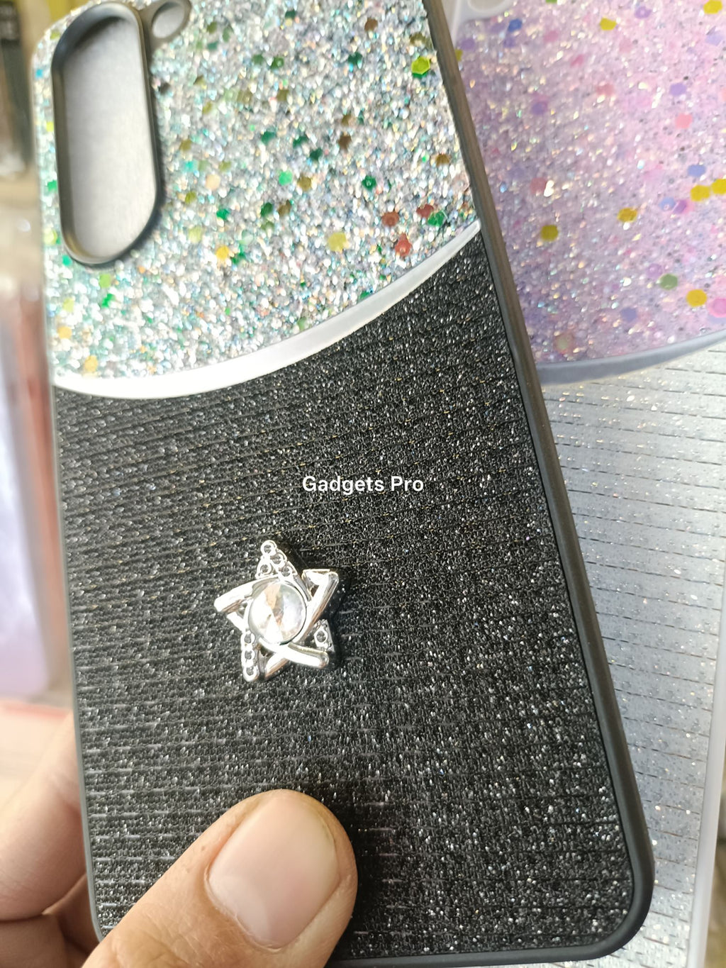 Vivo Y04 Fancy Soft Silicone Glitter Star Back Cover