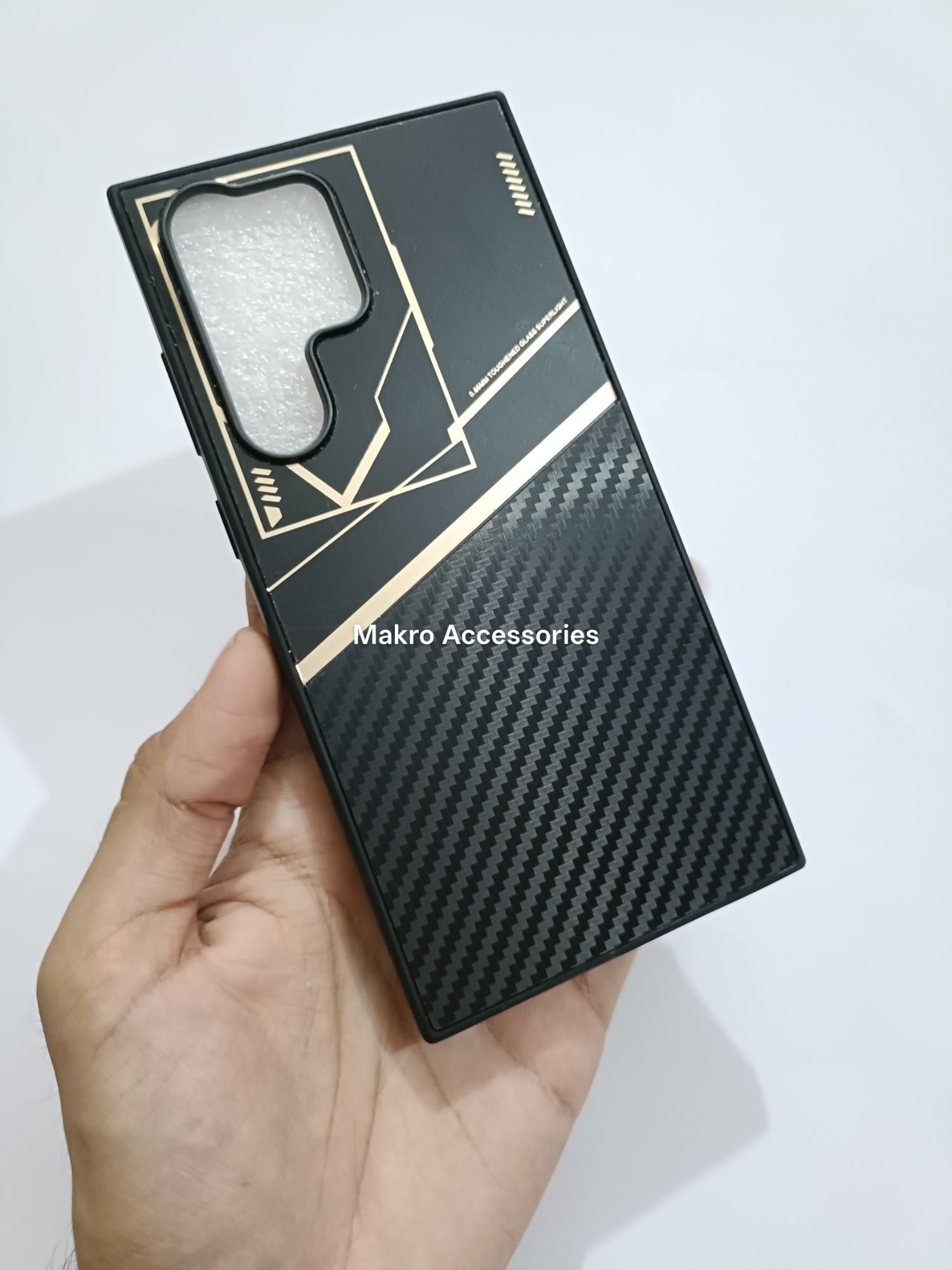 Samsung Galaxy S23 Ultra Premium Quality Carbon Fiber Prism Pulse back cover