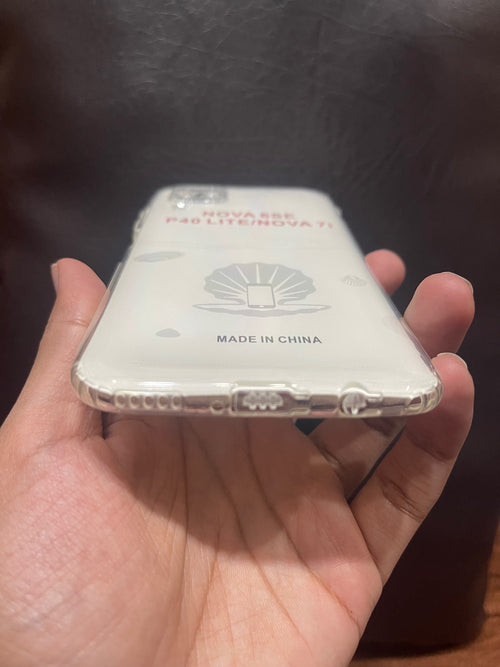 Huawei Nova 7i cover hd transparent dust plug back case