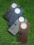 Tecno Spark 30 Pro Soft Silicone Leather Design Dual Kickstand Back Cover