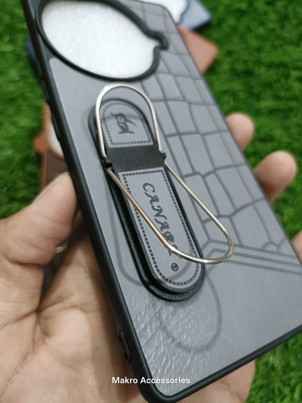 Tecno Camon 30S Soft Silicone Leather Design Dual Kickstand Back Cover