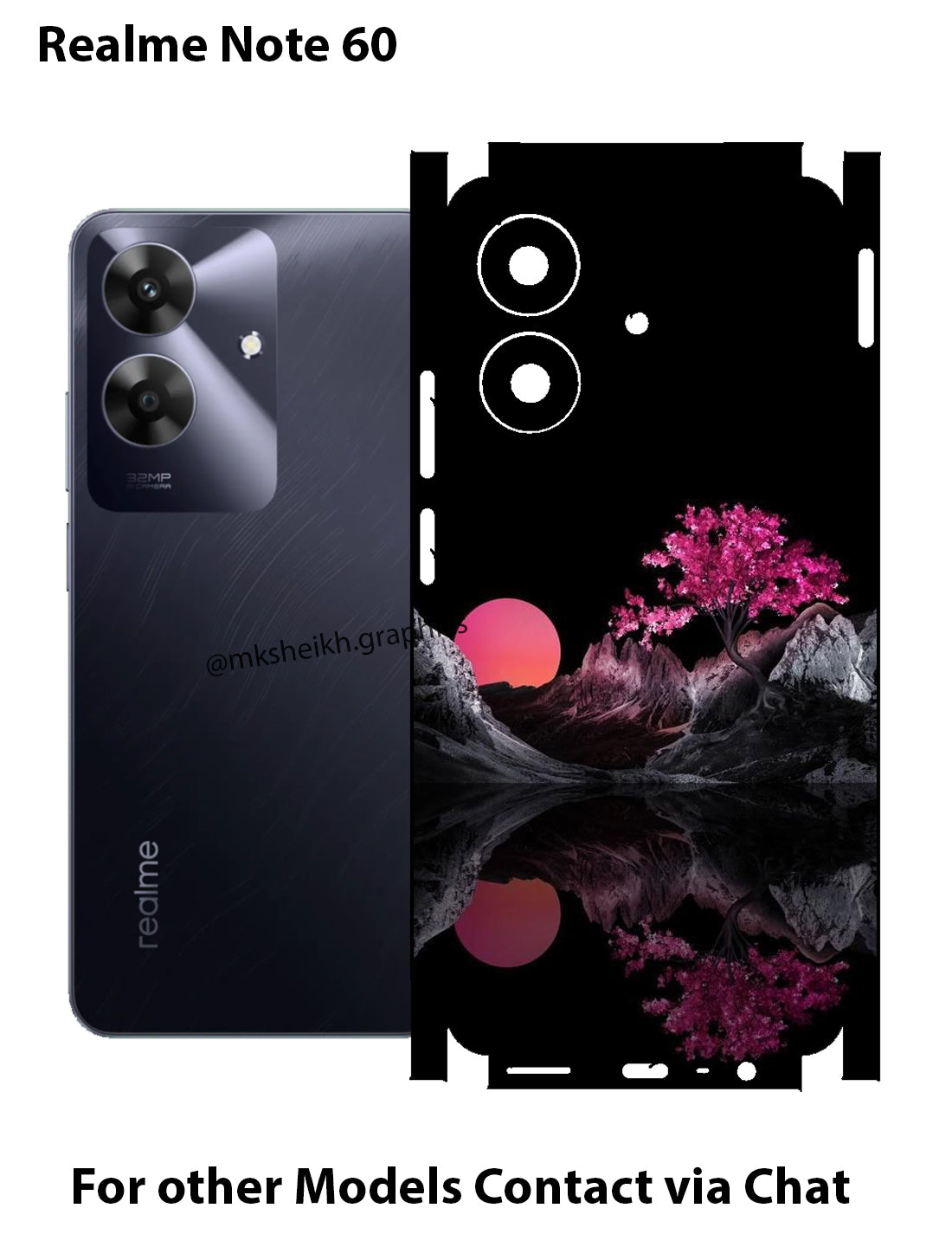 Realme Note 60 Print Back Full Body Skin Wrap