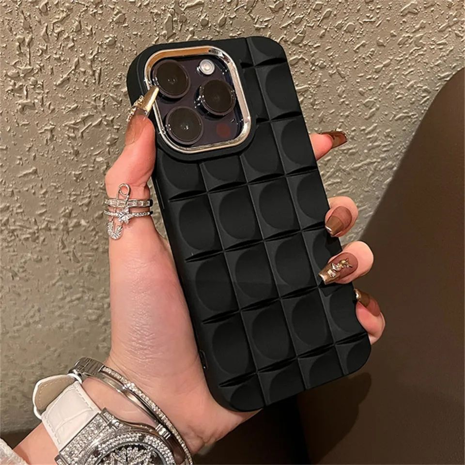 iPhone 14 Pro Max Oval 3D Embossed Back Cover