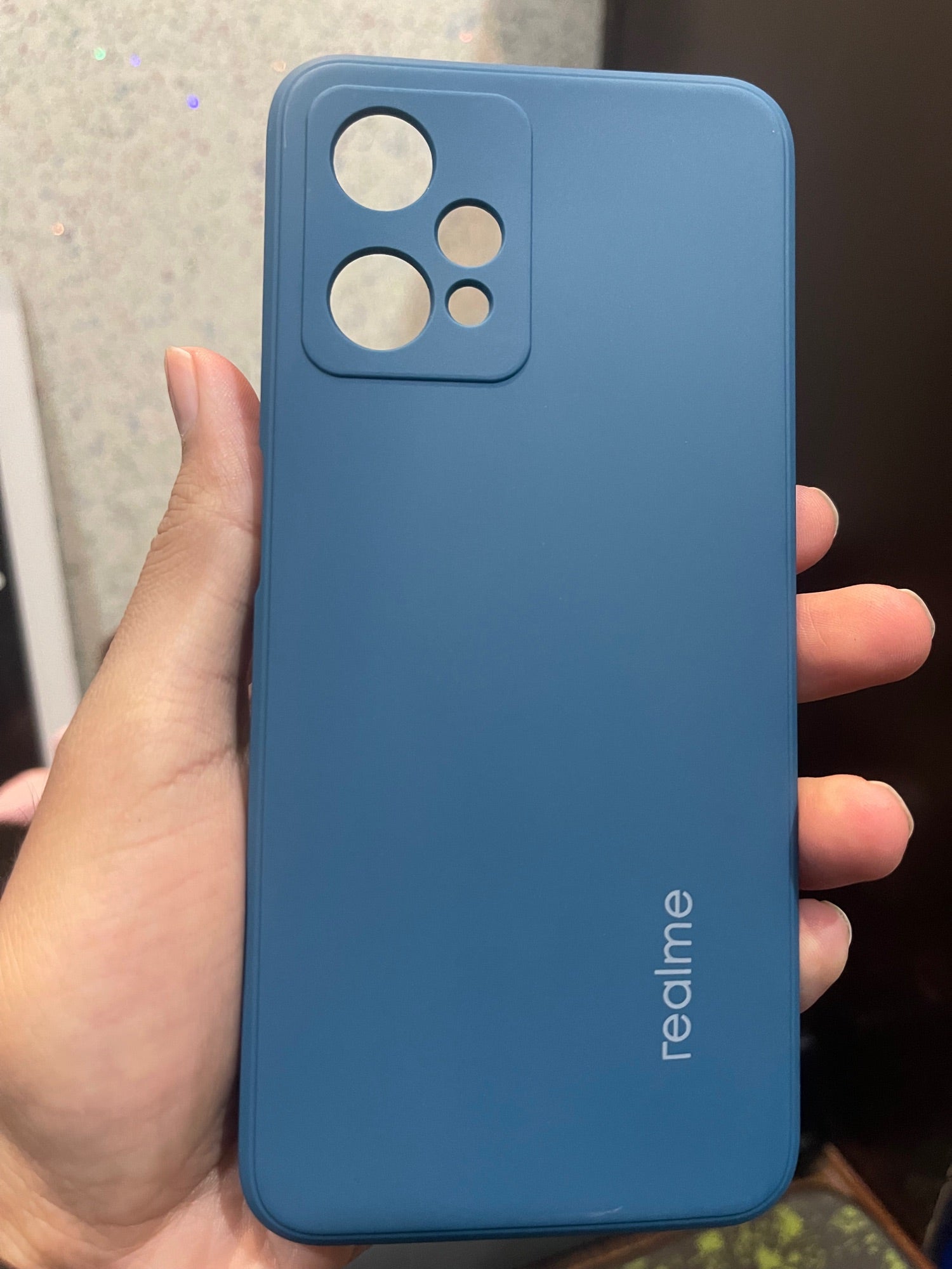 Real_me 9 Pro Liquid Silicone Logo Back Case