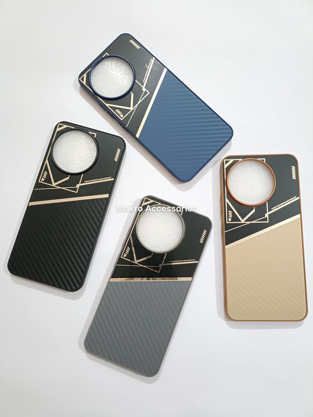 Tecno Spark 30 Pro 4G Premium Quality Carbon Fiber Prism Pulse back cover