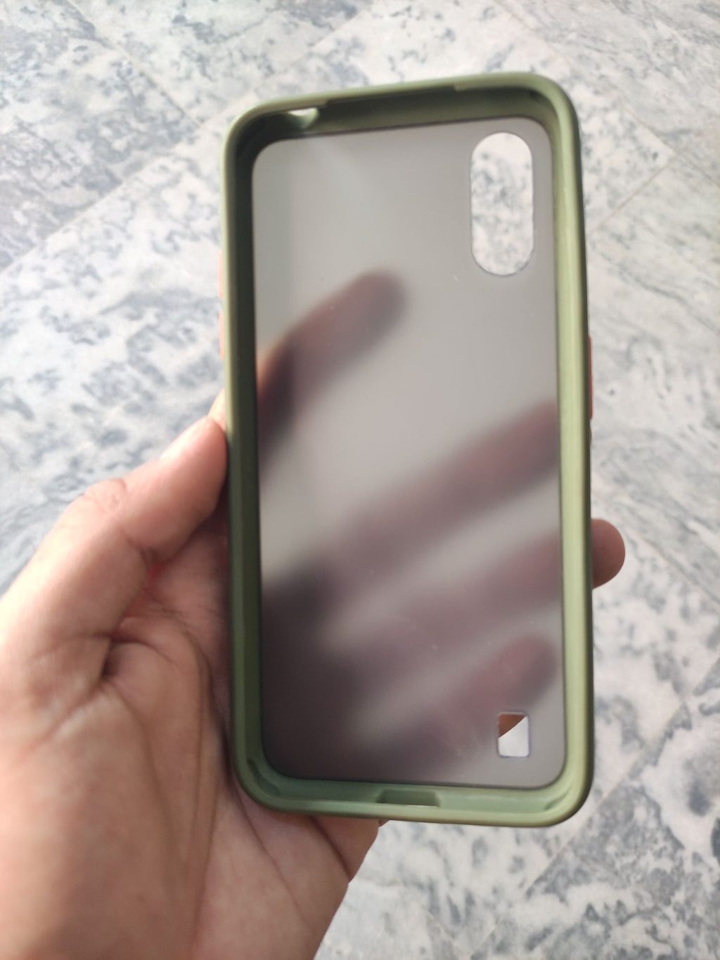 Samsung A01 Matt Translucent Colour Button Back Cover