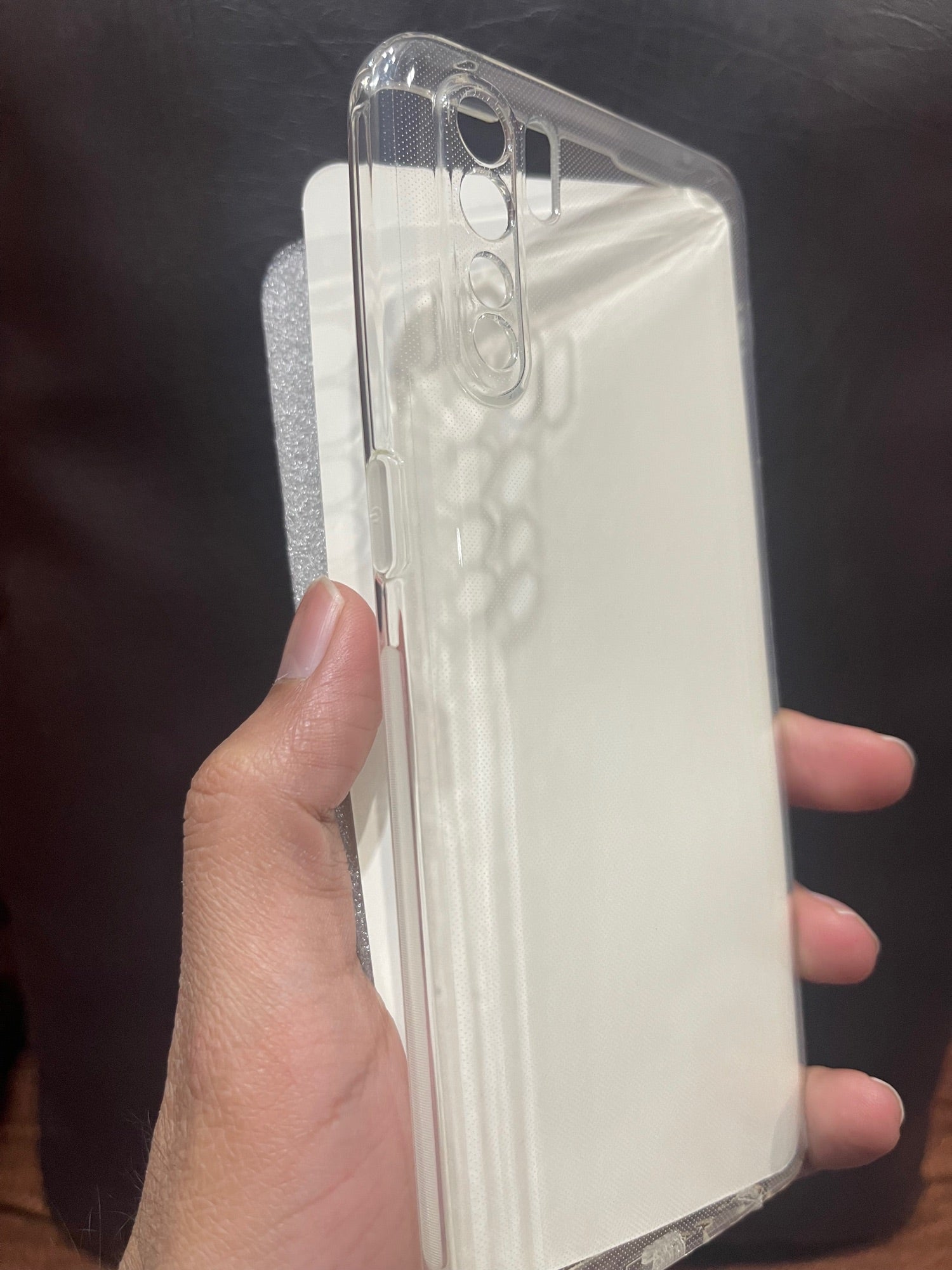 Oppo F15 cover HD clear dust plug back case