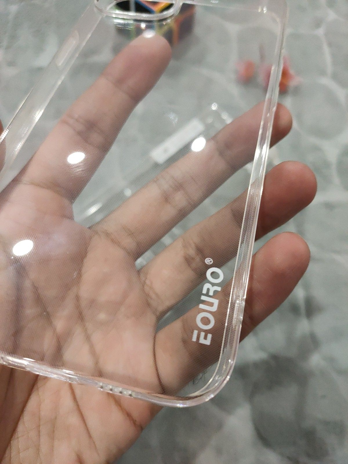EOURO iPhone 15 Plus Clear Camera Protection Silicone Case