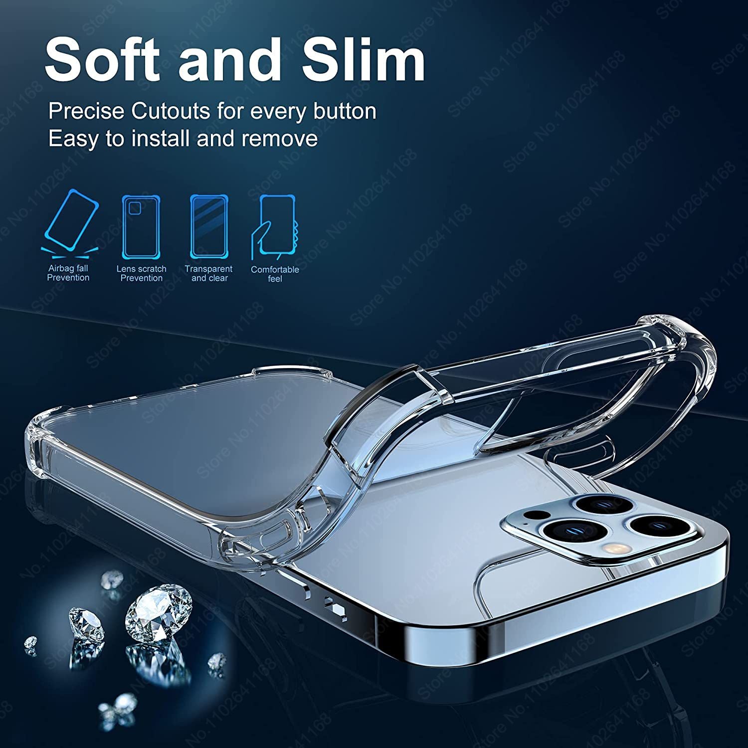 iPhone 15 Pro Max Soft TPU Clear Corner Protection Back Cover