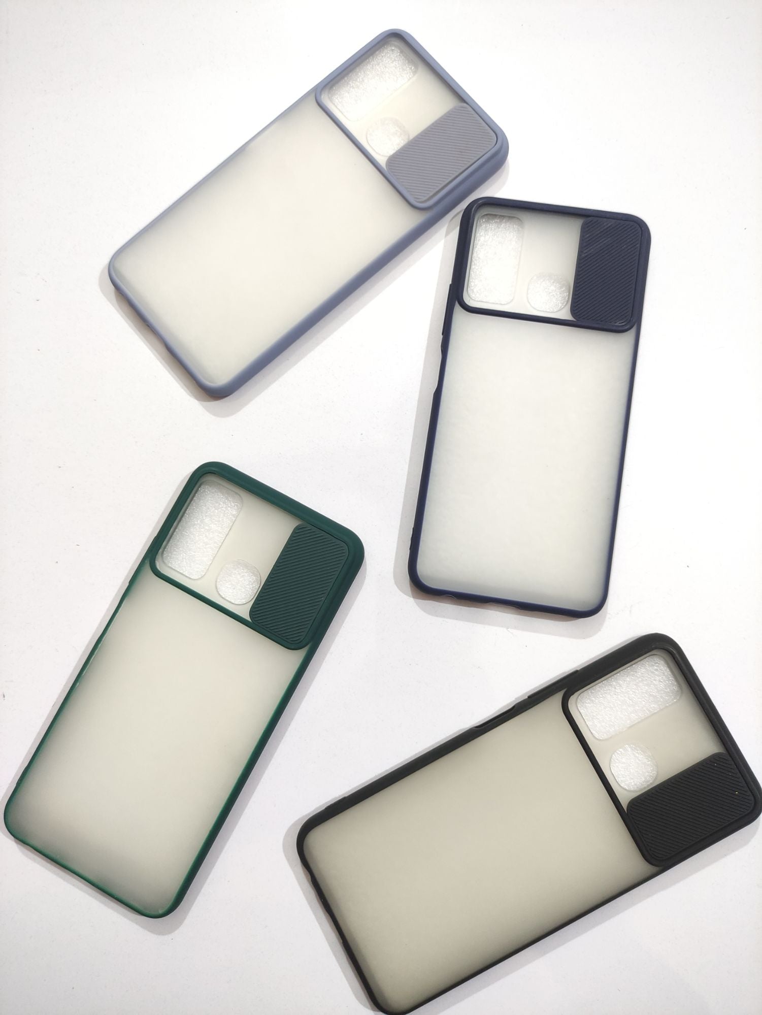 Infinix Note 7Lite Matt Transparent Camera Slider Back Cover