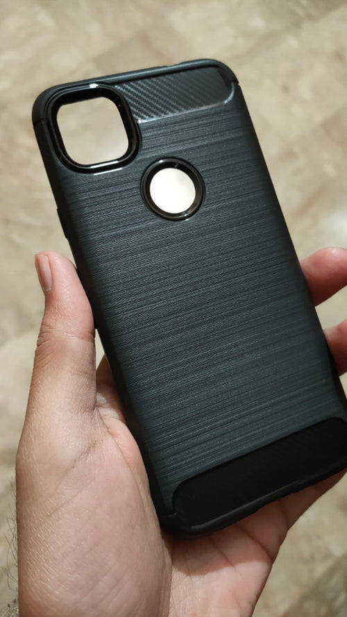 Google Pixel 4A Carbon Fiber Soft Rubber Back Cover