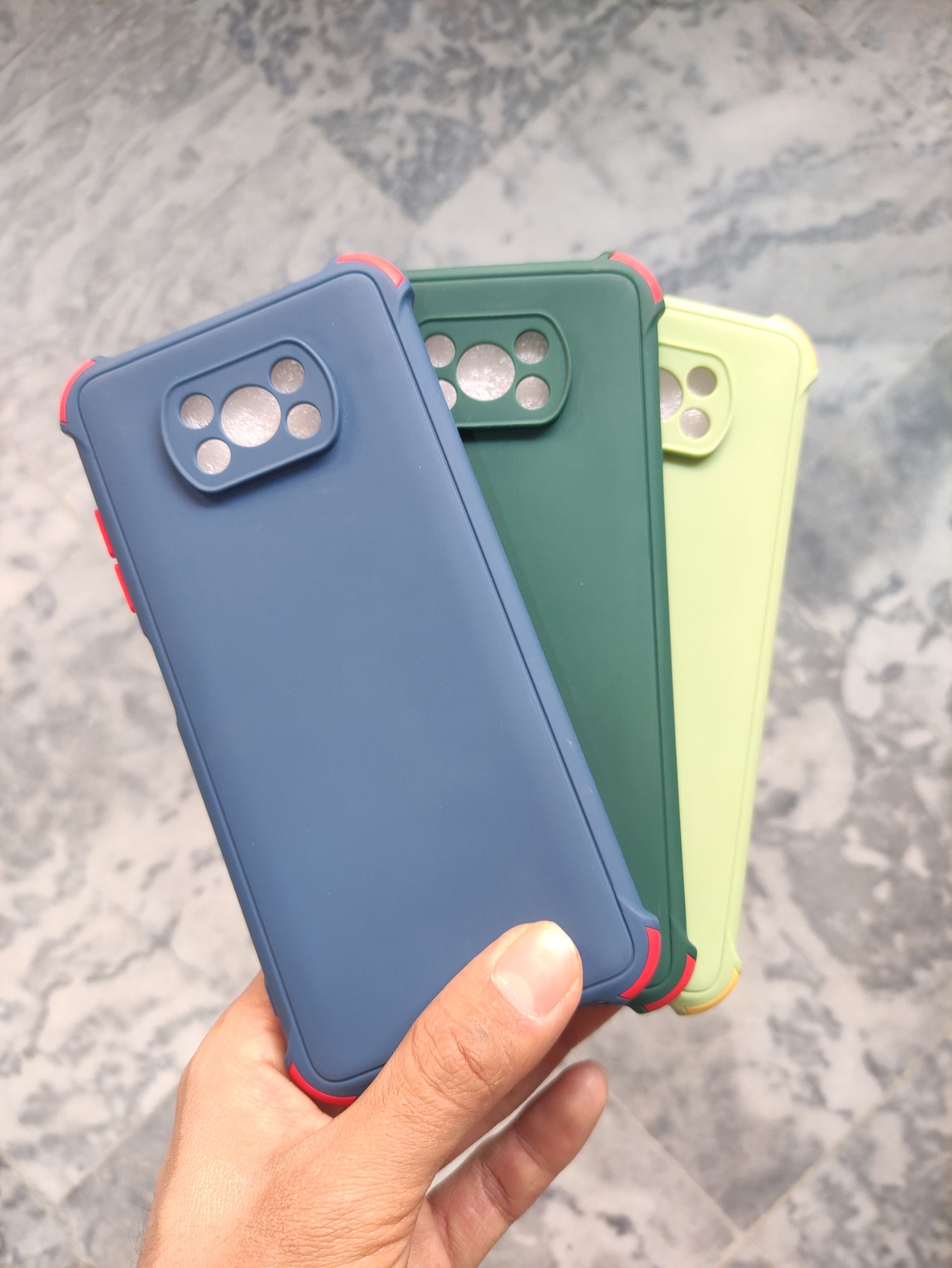 Poco X3/X3 Pro Soft Silicone Camera Protection Colour buttons back cover