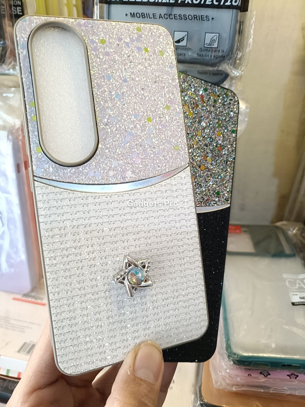 Vivo V50 Lite Fancy Soft Silicone Glitter Star Back Cover
