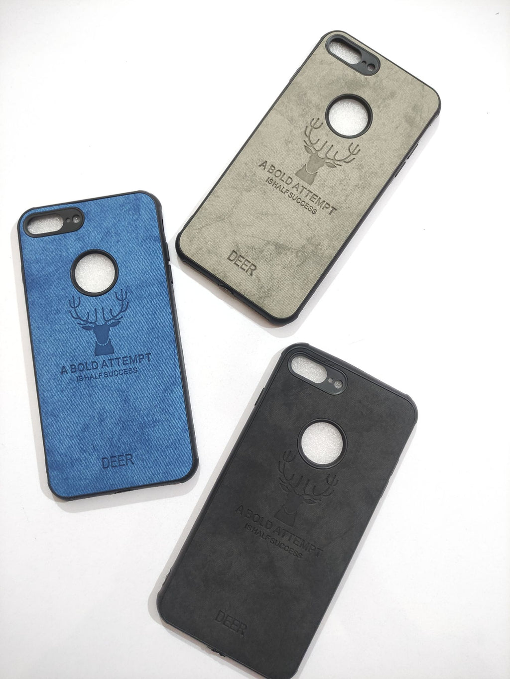 iPhone 7 Plus Soft Silicone Deer Fabric Back Cover